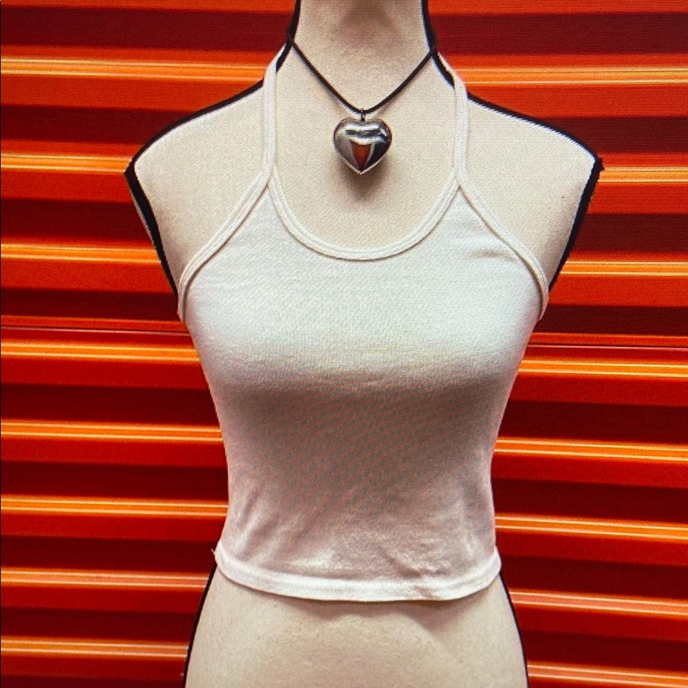 Women's White Halter Top